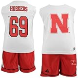 adidas Nebraska Cornhuskers #69 Toddler Team Plate 2-Piece Short Set