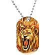 Roaring Lion Dog Tag Necklace