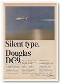 1968 McDonnell Douglas DC-9 Jet Silent Type Print Ad (Memorabilia) (47124)