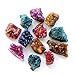 JIC Gem Colorful Assortment Set of 9-12 Piece Dyed Brazilian Crystal Amethyst DruzyStone Specimens (1.5-2.5 Lbs) for Collecting, Wire Wrapping, Wicca and Reiki Crystal Healing