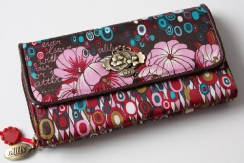 Oilily Geldb&ouml;rse Portemonnaie Gro&szlig; Winter Wave Braun