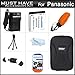 Must Have Accessory Kit For Panasonic Lumix DMC-TS25, DMC-TS20 WaterProof Digital Camera Includes Extended Replacement (900 maH) DMW-BCK7 Battery + Ac/Dc Travel Charger + Floating Strap + USB 2.0 Card Reader + Deluxe Case + Mini Tabletop Tripod + More