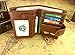 Admetus Men's Soft Genuine Leather Card Holder Coin Purse Bifold Wallet Brown
