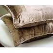 Choco Shimmer - Decorative Pillow Covers - Velvet Pillow Cover with Handmade Bead Border