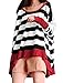 Allegra K Women Boat Neck Batwing Tops Stripe Oversize T Shirts