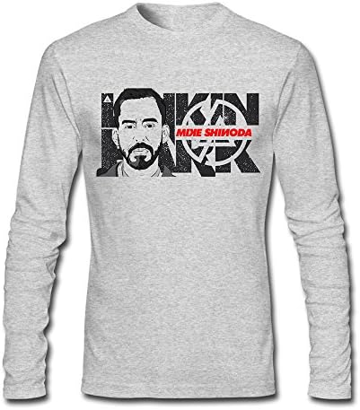 HAGBK Men's Linkin Park Long Sleeve T-Shirt HeatherGray US Size XS,100% Cotton