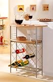 Flaschenregal, Weinregal für 18 Flaschen, mit zwei Ablageplatten