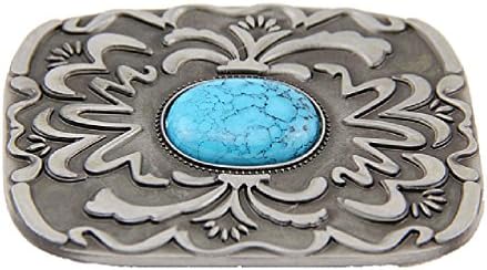 Western Native American Turquoise Stone Indian Metal Fashion Belt Buckle
