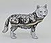 znewlook Pewter Wolf Handmade Jeweled Trinket Box Wolf Figurine Hinged Small Earring Holding Box