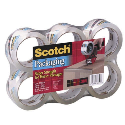 3M Scotch Super Strength Packaging Tape - 6 pk.