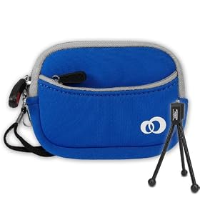 Contoured Neoprene Glove Case for the Canon PowerShot SD1200IS Digital Camera ***Includes Mini-Tripod***