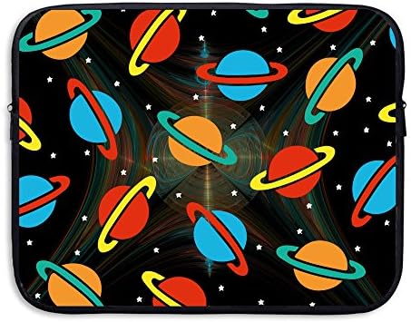 COMP Space Planets Pattern Neoprene Notebook Computer Laptop Protection Sleeve Bag Black 13 Inch