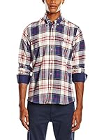 Polo Club Camisa Hombre Academy Trend Top (Beige / Azul)