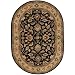 Safavieh Heritage Collection HG957A Handmade Black and Gold Hand-Spun Wool Oval Area Rug, 4-Feet 6-Inch by 6-Feet 6-Inch