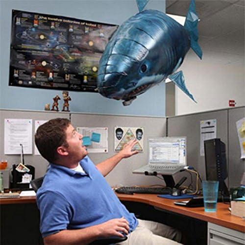 Kids,Toddlers, Childrens Remote Control Rc Flying Inflatable Shark Balloon