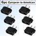 European to American Outlet Plug Adapter - 6 Pack