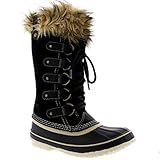 Womens Sorel Joan Of Arctic Snow Waterproof Winter Boots Mid Calf Rain - Black - 9