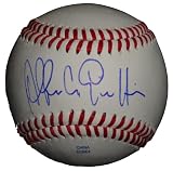Alfredo Griffin Autographed ROLB Baseball, Los Angeles Dodgers, Toronto Blue Jays. Proof Photo of Alfredo Signing for Us.