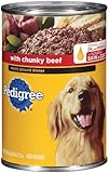 PEDIGREE Meaty Ground Dinner With Chunky Beef Canned Dog Food 22 Ounces (Pack of 12)