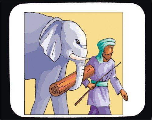 Mouse Pad with man, carrying, human, body, individuals, individual, persons, log, humans, people, working, elephant, person