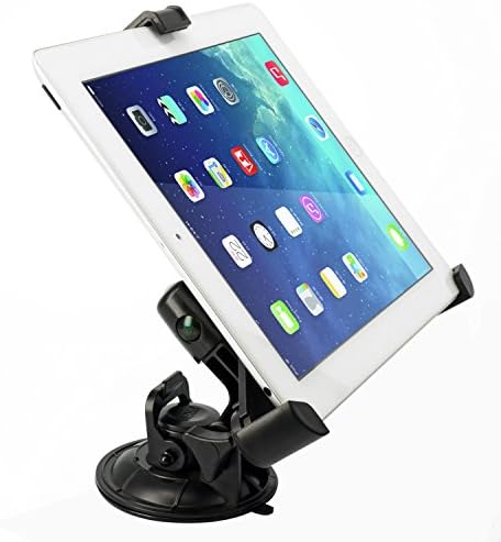 Recomfit® Tablet Car Mount Universal Vehicle Windshield Suction Cup Tablet Holder Bracket for Ipad 1/2/3/4/air, Samsung Galaxy, Black