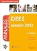 DEES annales corrigées : Session 2012
