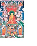 Thanka Print  Buddha Sakyamuni, Illustrating Previous Lives of Buddha