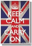 Keep Calm and Carry On 落ち着いて、一歩一歩進んでいこう 【ポスター+フレーム】91x61cm ホワイト keep on