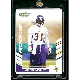2007 Score # 302 Marcus McCauley - Minnesota Vikings - NFL Football Rookie (RC) Card