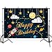 MEHOFOTO Photo Backgroud Cartoon Space Rocket Starry Sky Moon Cloud Happy Birthday Children Backdrops for Photography 7ftx5ft