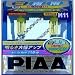 PIAA 13511 H11 12-Volt Plasma Ion Crystal Yellow 55=100-Watt Bulb - Twin Pack