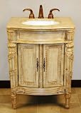 26 Bathroom Travertine Single Sink Cabinet Vanity 134T