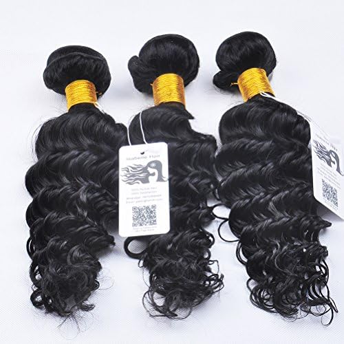 Isabelle Hair 3pcs Grade AAAAAAA 7A 3 Bundles 300 Gram Unprocessed Brazilian Virgin Hair Deep Curly Mixed Length 12" 14" 16" Inches Remy Human Hair Weave Hair Extensions 8 8 8"