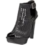 Pelle Moda Women's Deluca Open Toe Platform Sandal,Black,10 M US