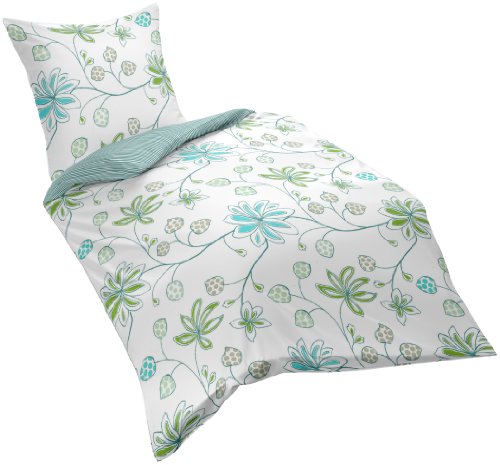 Fleuresse Milano 112621 Fb. 12 Mako-Satin-Bettw&auml;sche / 155 x 220 cm, blau