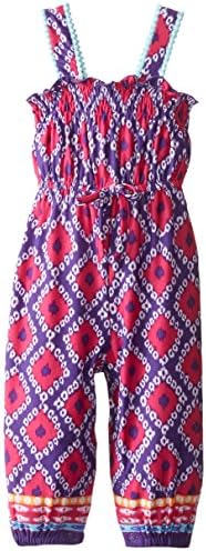 Youngland Baby Girls' Geometric Printed Jumpsuit, Pink/Blue/Multi, 12 Months