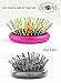 Detangling Brush with Mirror- No Tangle & Pain- Anti Static Soft Bristle- Massaging & Straightening Detangler- Rubberized Grip- Cool/ Cute Colors- Wet & Dry Detangle Comb- For All Hair Types