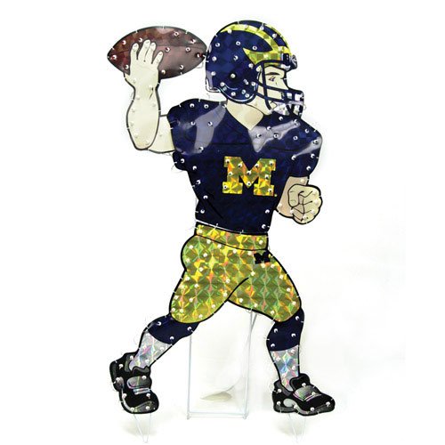 Michigan Wolverines NCAA Light-Up Animated Player Lawn Decoration (44)