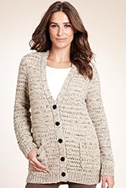 Indigo Collection Bumble Stitch Cardigan with Wool