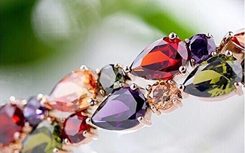 Multi Colored Crystal Bracelets Are High Quality Gold Plated Colorful Bracelets. The Multi Stone Bracelets Are Beautiful Jewelry Bracelets.