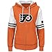 Majestic NHL Philadelphia Flyers Women's Turnbuckle Fleece, Dark Orange/White/Black, Large