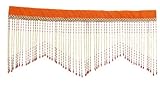 Orange Hand Beaded Hanging Window Topper Door Valance Free Shipping