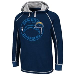 NFL San Diego Chargers Men's Team Spotlight II Long Sleeve Pull Over, Navy/Steel, Small