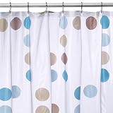 Polka Dot Shower Curtain and Shower Curtain Hook Set