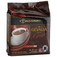 Gevalia Espresso (Dark), 16-Count T-Discs for Tassimo Coffeemakers (Pack of 2)