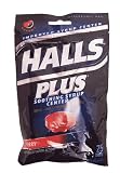 Halls Plus Cough Suppressant/Oral Anesthetic, Menthol, Cherry, 25 ct.