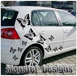 Zoom Produkt-Bild: Schmetterling XL Set Autoaufkleber Aufkleber FARBE frei w&auml;hlbar!