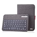 ecoShell Wireless Flax Fabric Keyboard Case for Samsung Galaxy Note 8.0 GT-N5110, Slate Gray
