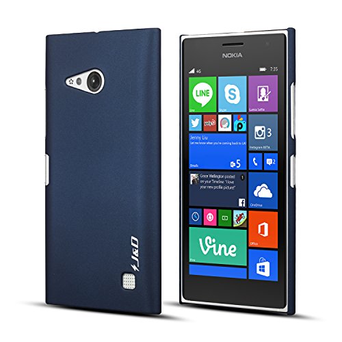 Nokia Lumia 730 / 735 Case, J&D [Ultra Slim] Lumia 730 735 Case [Slim Fit] [Matte] Premium Protective Case for Nokia Lumia 730 735 (Blue)