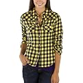 Mossimo Supply Co. Juniors Boyfriend Flannel Top - Yellow Check